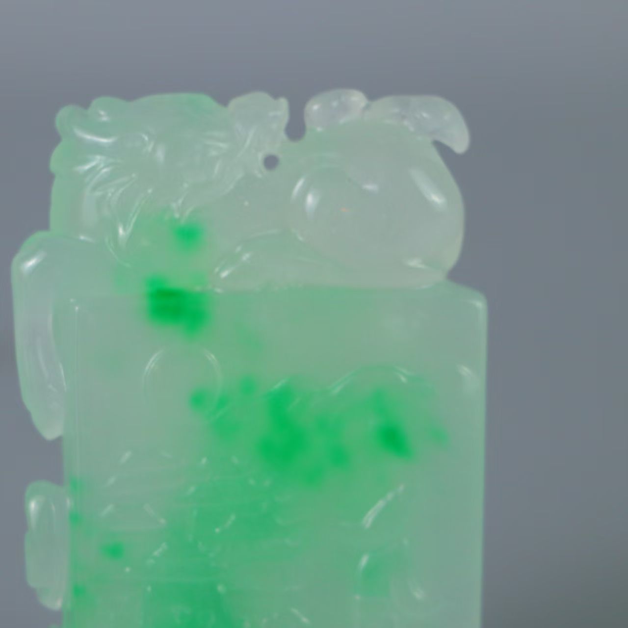 清代 宮廷御蔵 髙氷翡翠彫 貔貅ペンダント アクセサリ 清浄無傷 置物 時代物 旧家蔵岀し 唐物 中国古 R092610