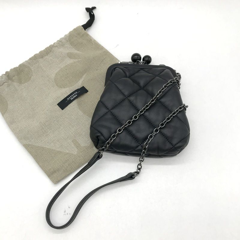 Weekend Max Mara がま口 ショルダーバッグ 美品 ミニバッグ レザー 