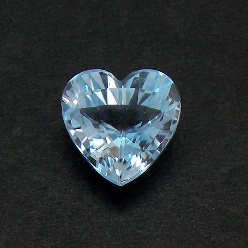 ポスト投函】 ブルートパーズ ハート 5.29ct ルース 一個 大粒