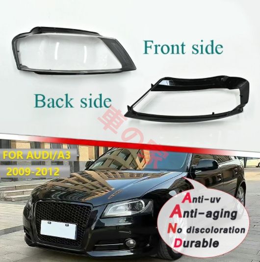 Audi A3 用ヘッドライトカバー 20-23 年モデル 自動車フロントヘッドライト 透明 PC ライトカバー