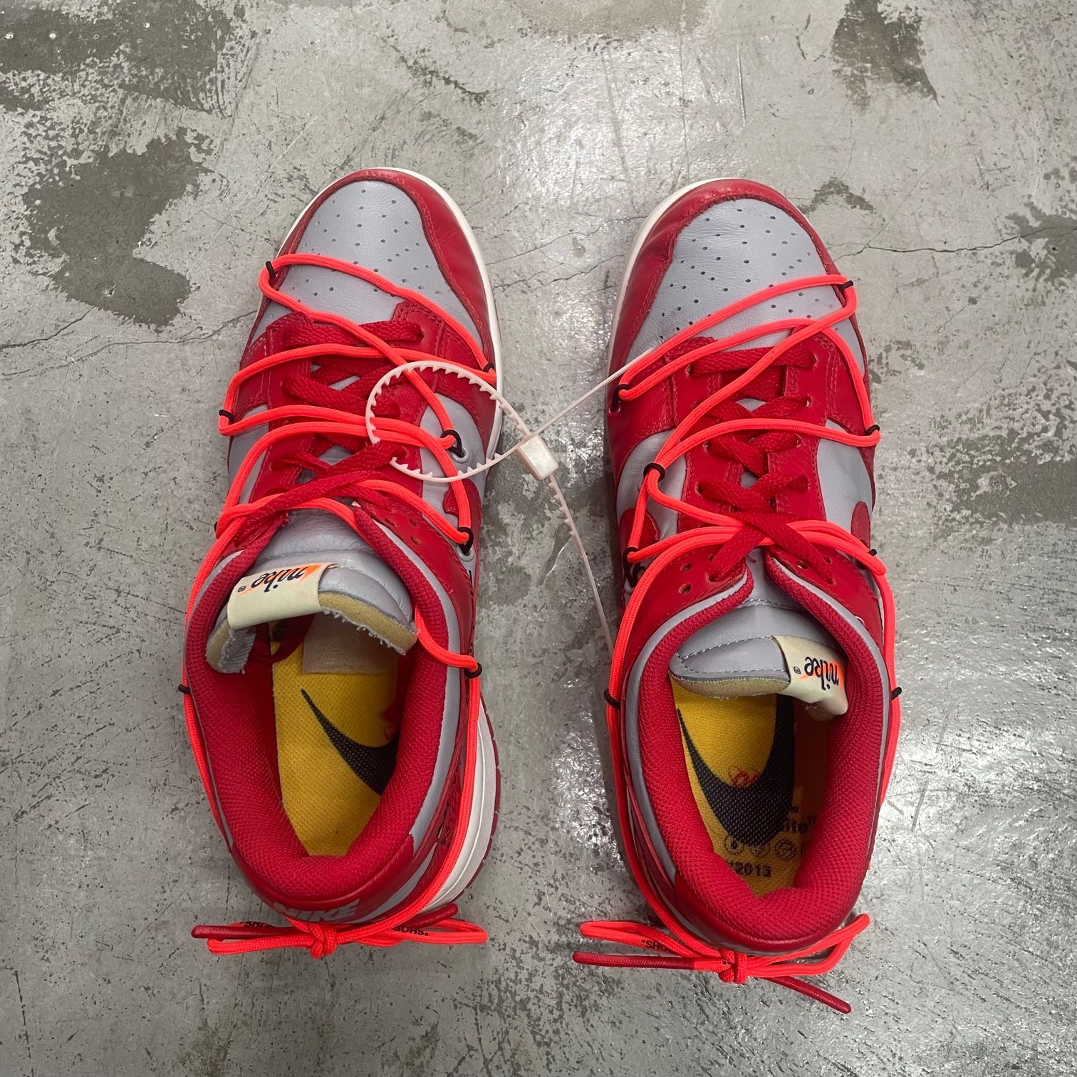 国内正規 Off-White Nike Dunk Low University Red/Wolf Grey CT0856 