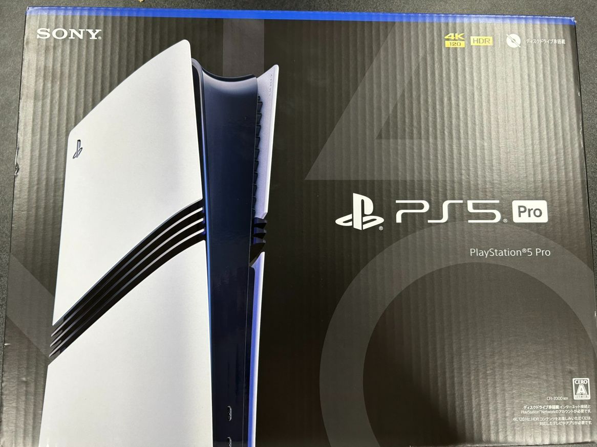 USBケーブルなし SONY ソニー PlayStation５ Pro プレステ5 ディスクドライブ非搭載 CFI-7000 B01