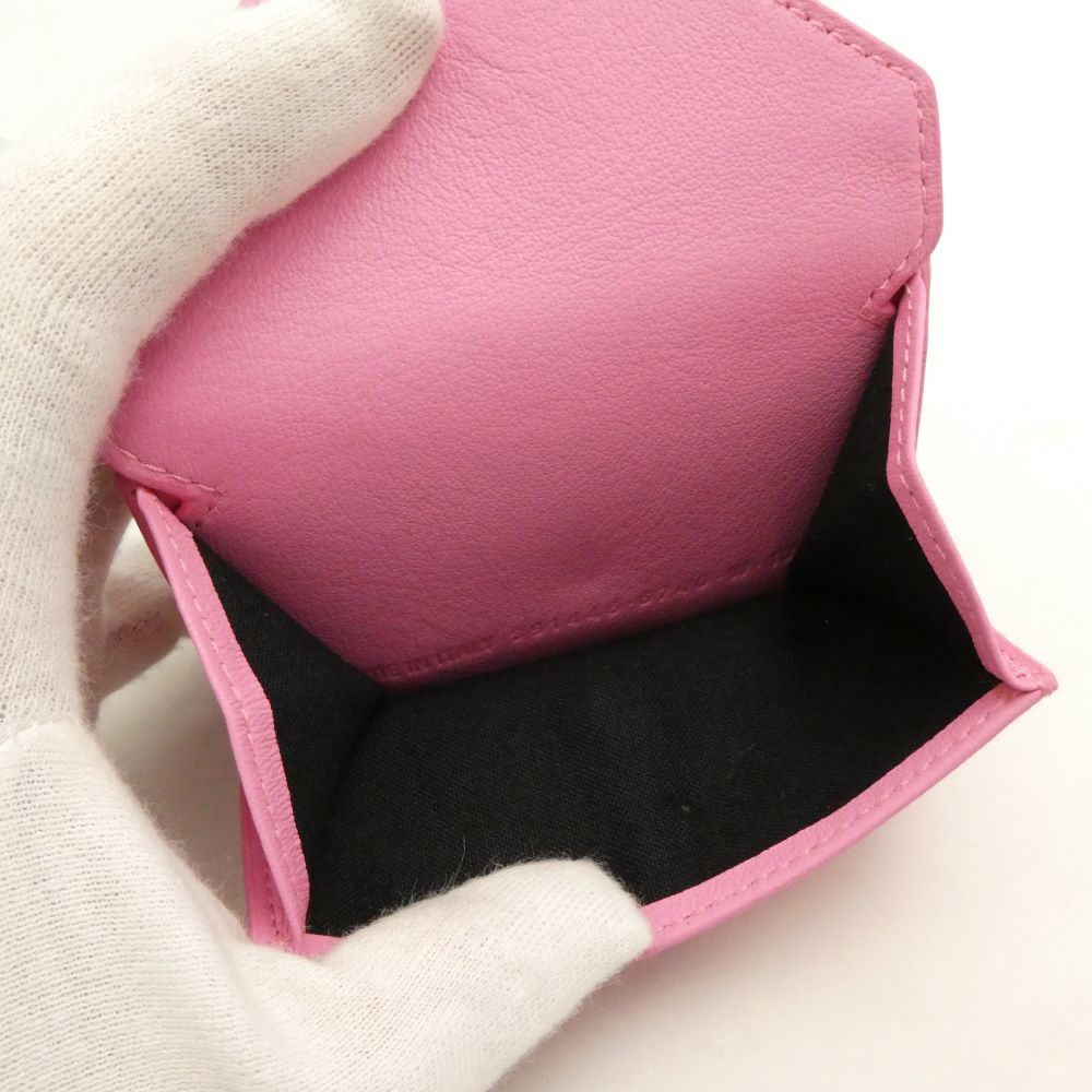 美品 BALENCIAGA バレンシアガ ペーパーミニウォレット 391446 三  