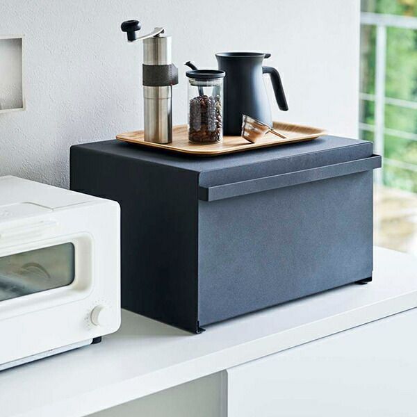 tower ブレッドケース ブラック 山崎実業 ブレッドケース おしゃれ かわいい パンケース パンカバー キッチン収納 大容量 調味料ケース 調味料ラック