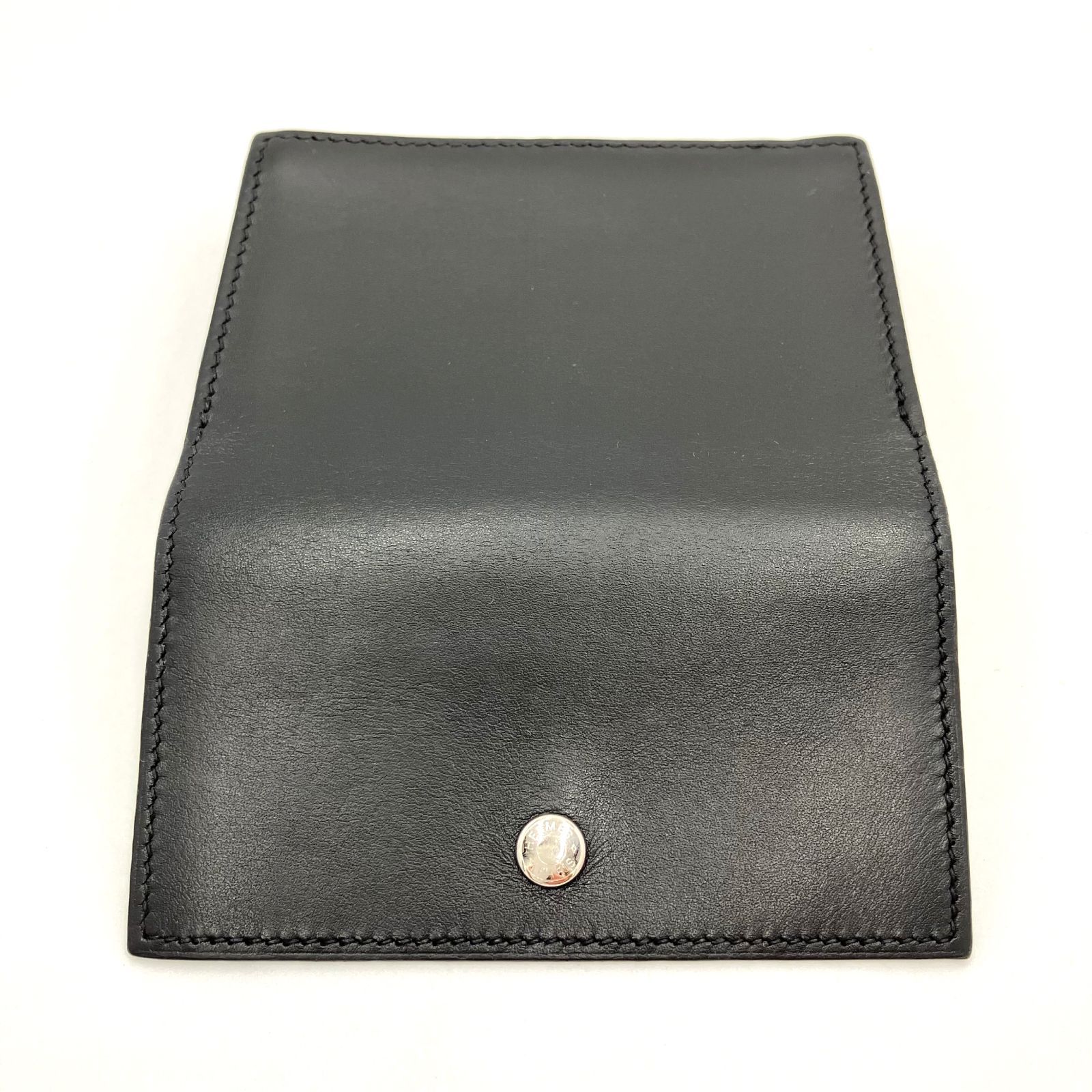 美品 エルメス HERMES サクラ セリエボタン □G刻 ボックスカーフ 名刺