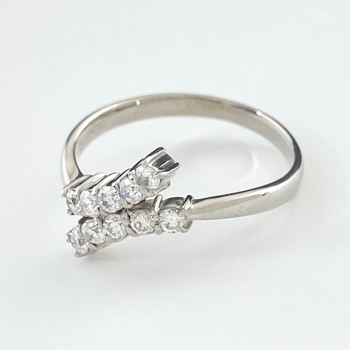 在庫一掃】 メレダイヤ デザインリング プラチナ 指輪 リング 11.5号  