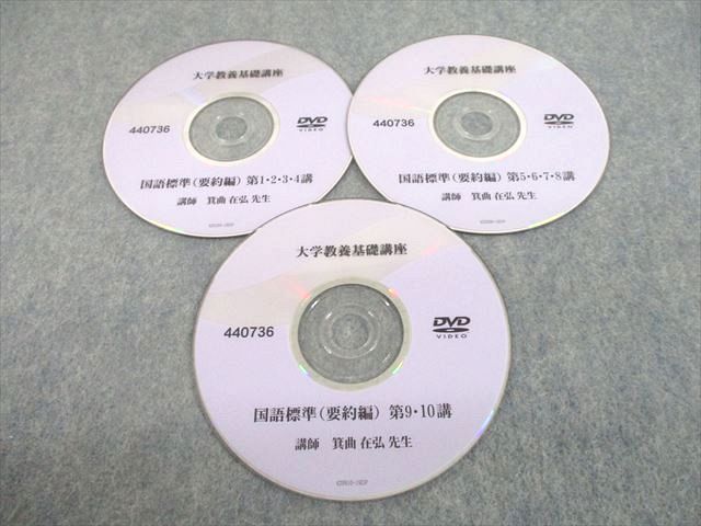 UF12-022 ナガセ 大学教養基礎講座 国語標準(要約編) 2019 DVD3枚付 箕