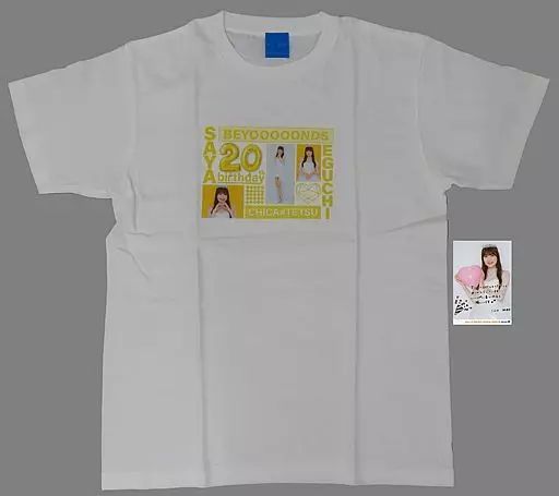 Lovebite2025EP Tour Tシャツ(L),タオル,学習帳,金テープ 中古】Tシャツ 江口紗耶 バースデーTシャツ+L判生写真 ホワイト M