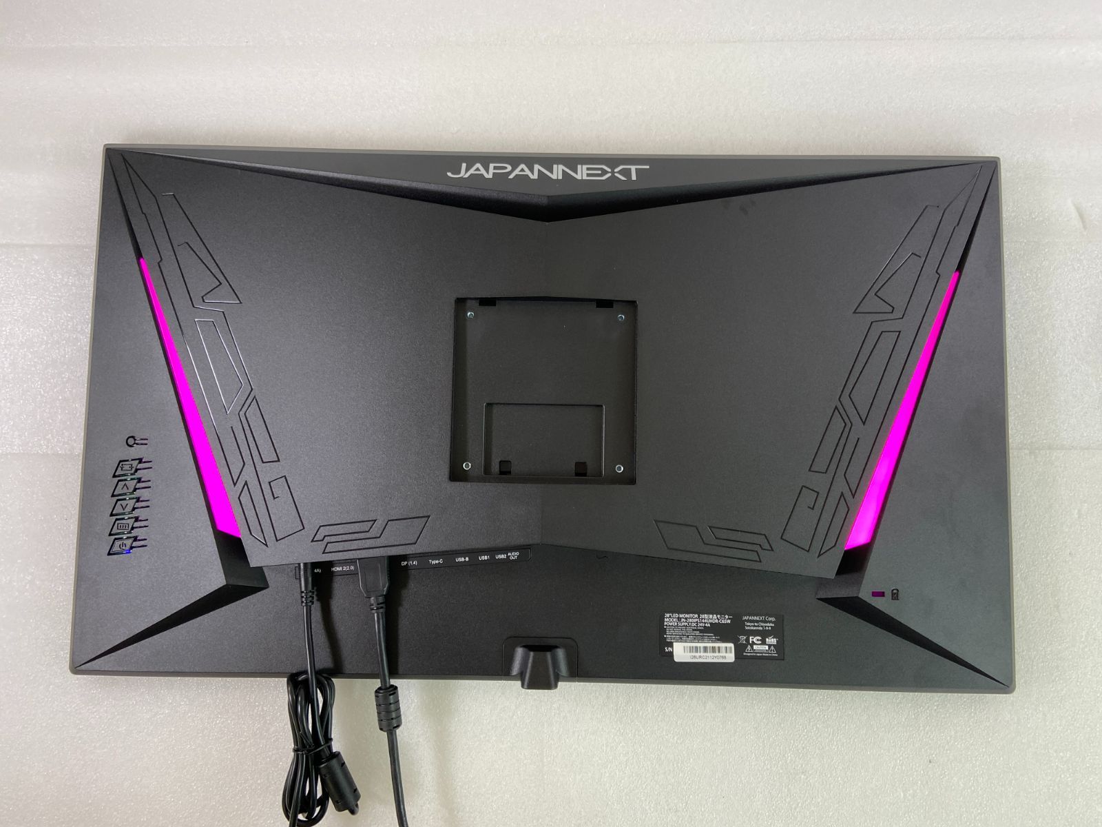 JAPANNEXT 28インチ ゲーミングモニター　GX28 モニター2枚 JapanNextのJAPANNEXT 28インチ ゲーミングモニター 144Hz 1ms