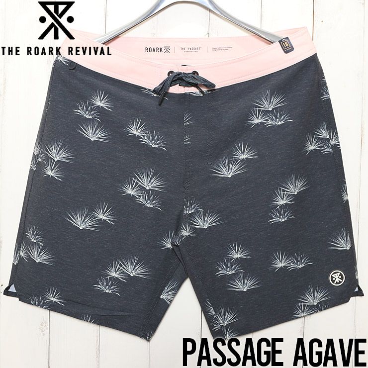 【送料無料】ボードショーツ ストレッッチショーツ THE ROARK REVIVAL ロアークリバイバル PASSAGE AGAVE BOARDSHORTS 18インチレングス RB387