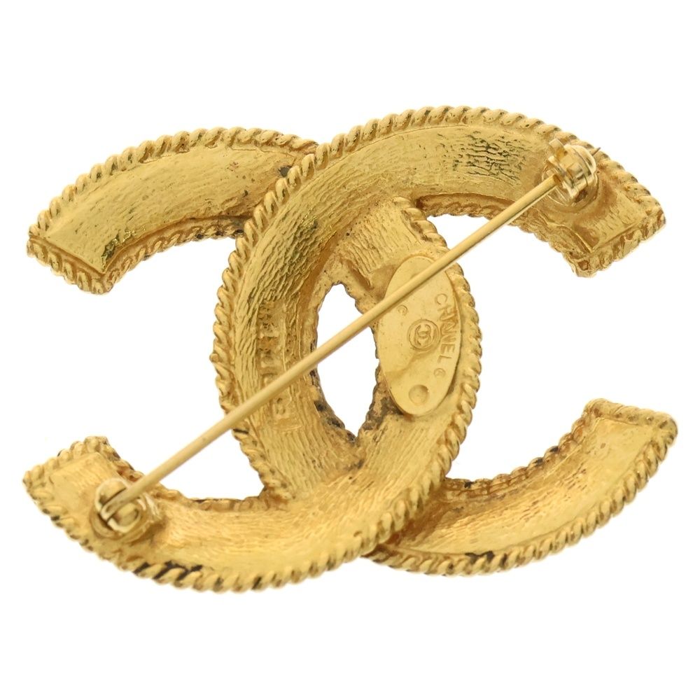 CHANEL シャネル ココマーク ブローチ バッジ ゴールド GP