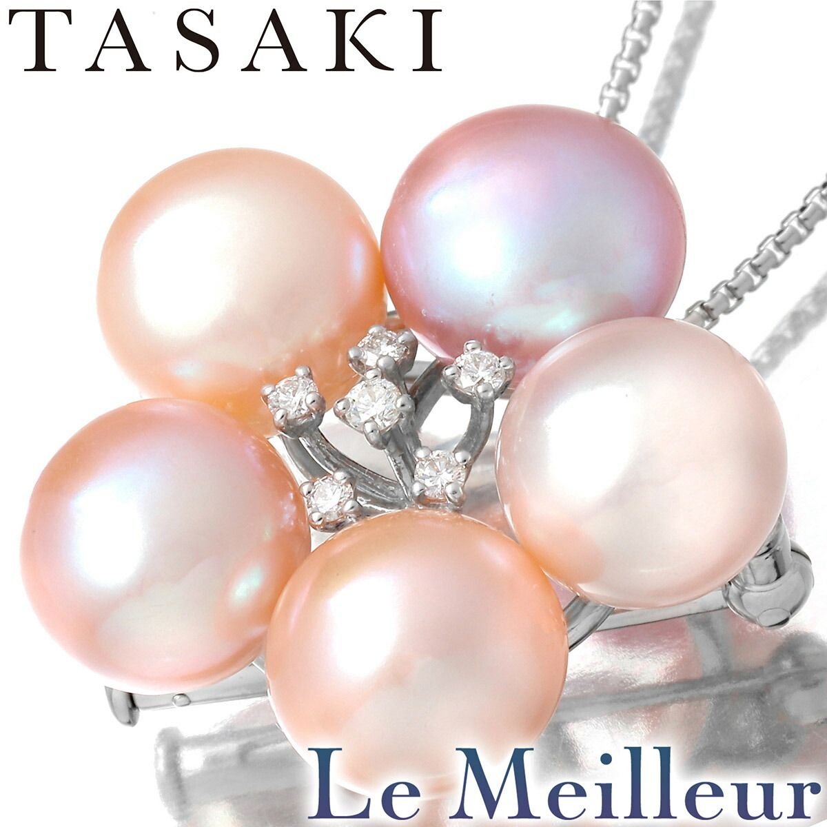 タサキ TASAKI 2WAY パール ペンダントネックレス 淡水真珠 