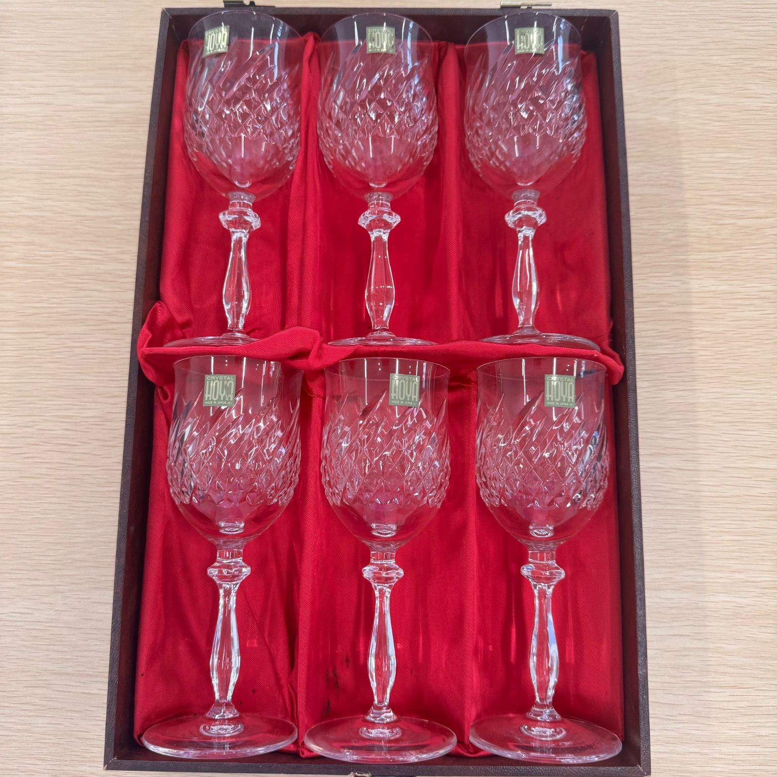 A84 HOYA クリスタルグラス　6個セット A84 HOYA クリスタルグラス 6個セット HOYA   クリスタルグラス4個