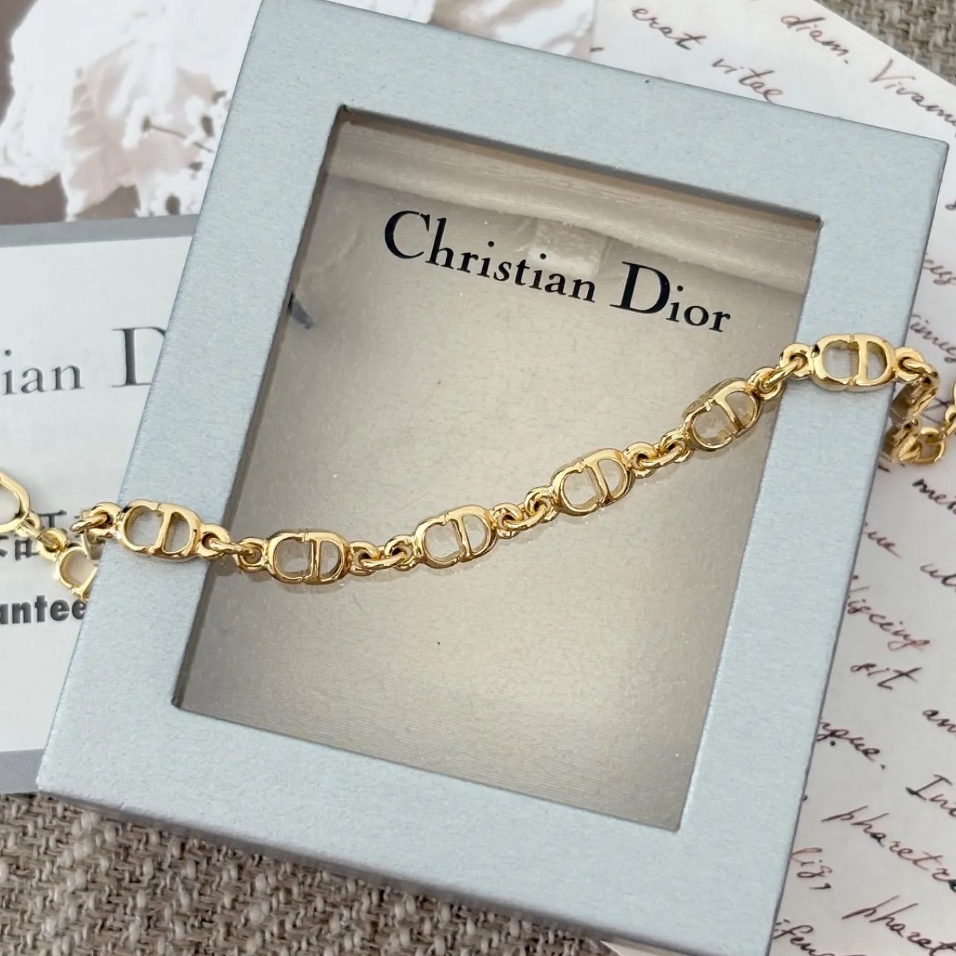 【美品】クリスチャンディオール ブレスレット CDロゴ ゴールド Christian Dior クリスチャンディオール CDロゴ ブレスレット