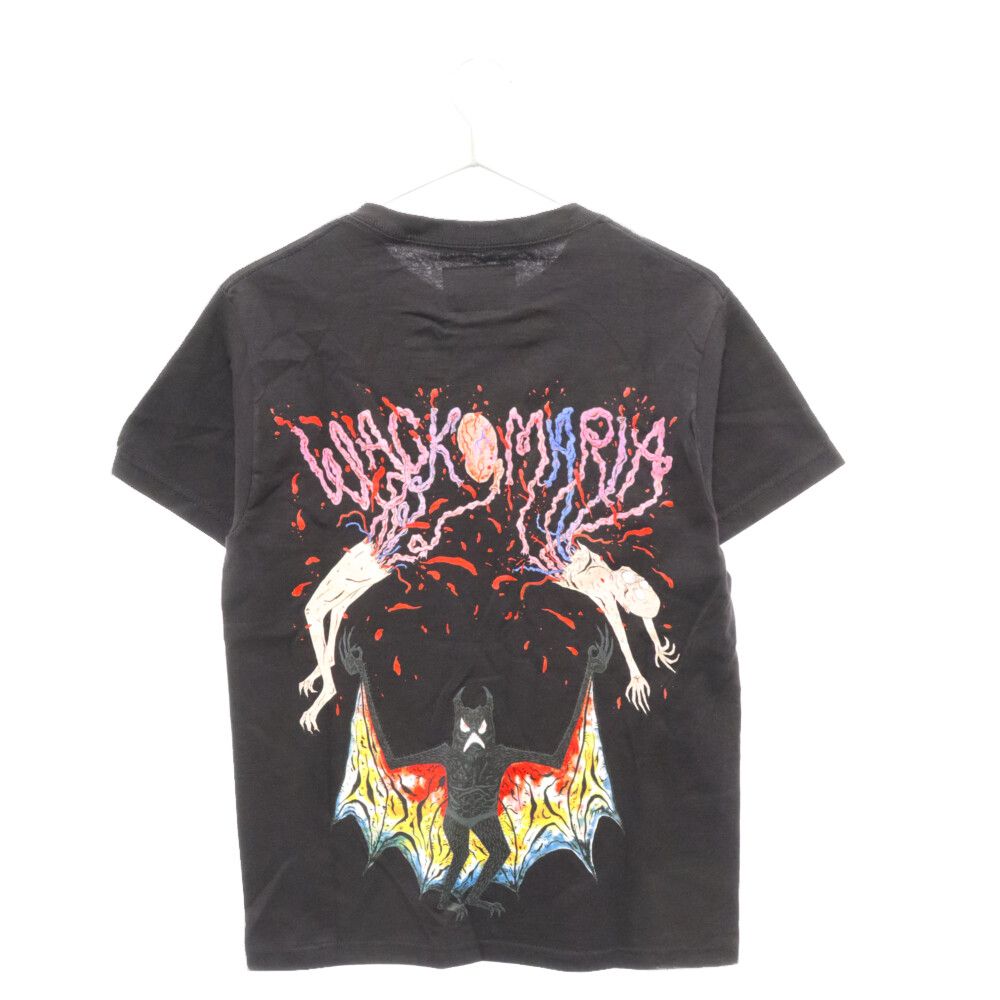WACKO MARIA (ワコマリア) 24SS NECKFACE / T-SHIRT ネックフェイス ロゴプリント 半袖Tシャツ ブラック NECKFACE-WM-TEE31