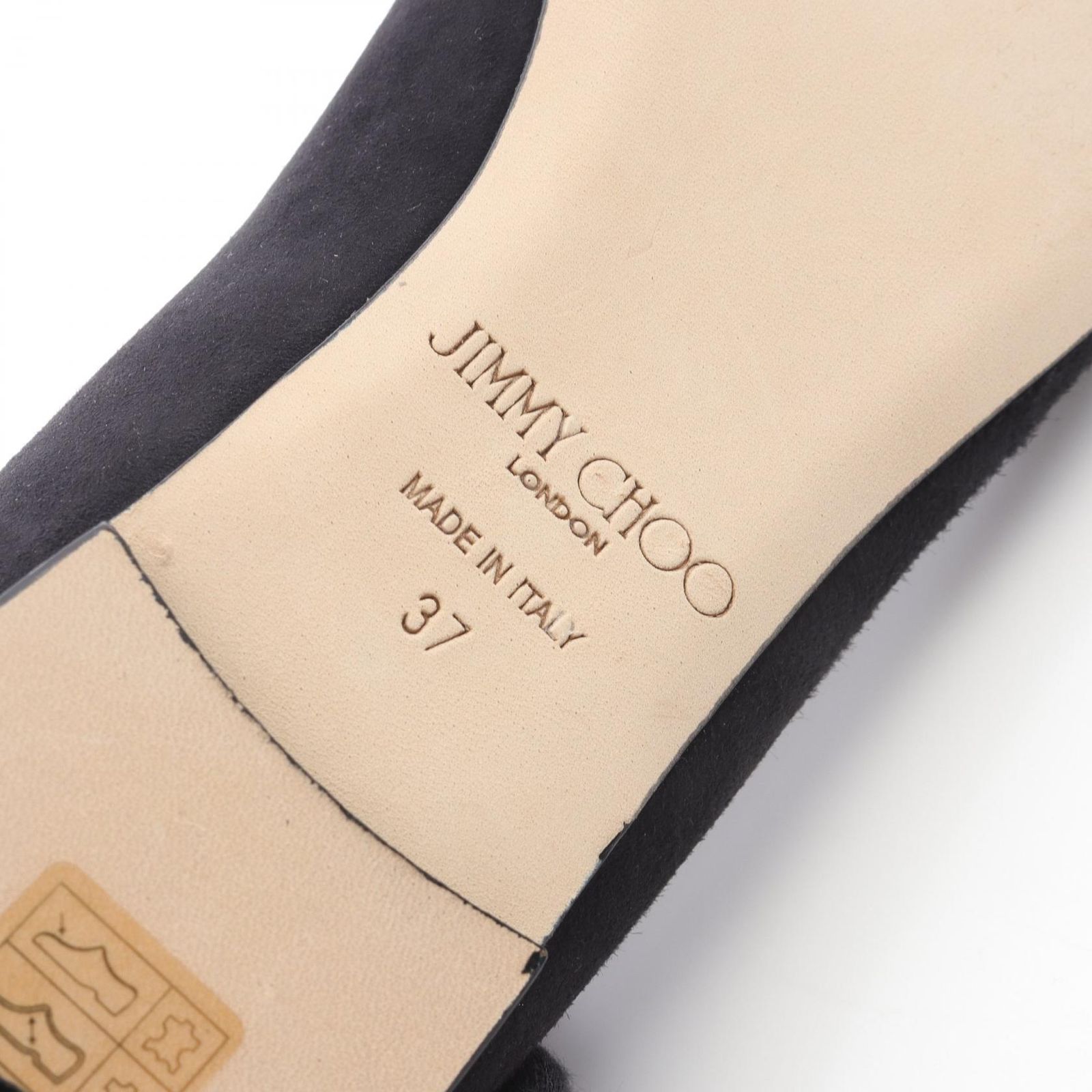 ジミーチュウ JIMMY CHOO LOVE FLAT JCロゴ ブラック スウェード