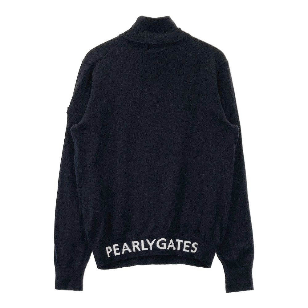 サイズ：1 PEARLY GATES パーリーゲイツ  タートルネック 長袖ニットセーター  ブラック系 [240101415368] ゴルフウェア レディース ストスト サイズ：1 PEARLY GATES パーリーゲイツ タートルネック 長袖