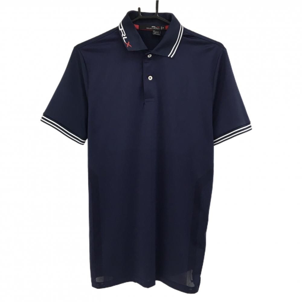 【新品未使用】RLX Ralph Lauren ゴルフシャツ S ネイビー RLX）テーラード フィット ベア パフォーマンス ポロシャツ