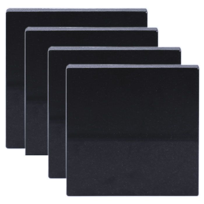 天然 黒御影石 プレート 正方形 インド産 170×170×20mm 約2kg お得な4