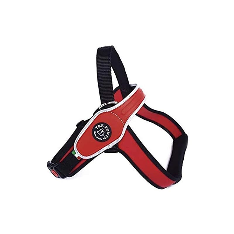 Tre Ponti トレポンティー Primo プリモ 犬用 ハーネス 大型犬 イタリア製 (XXLサイズ, レッド)