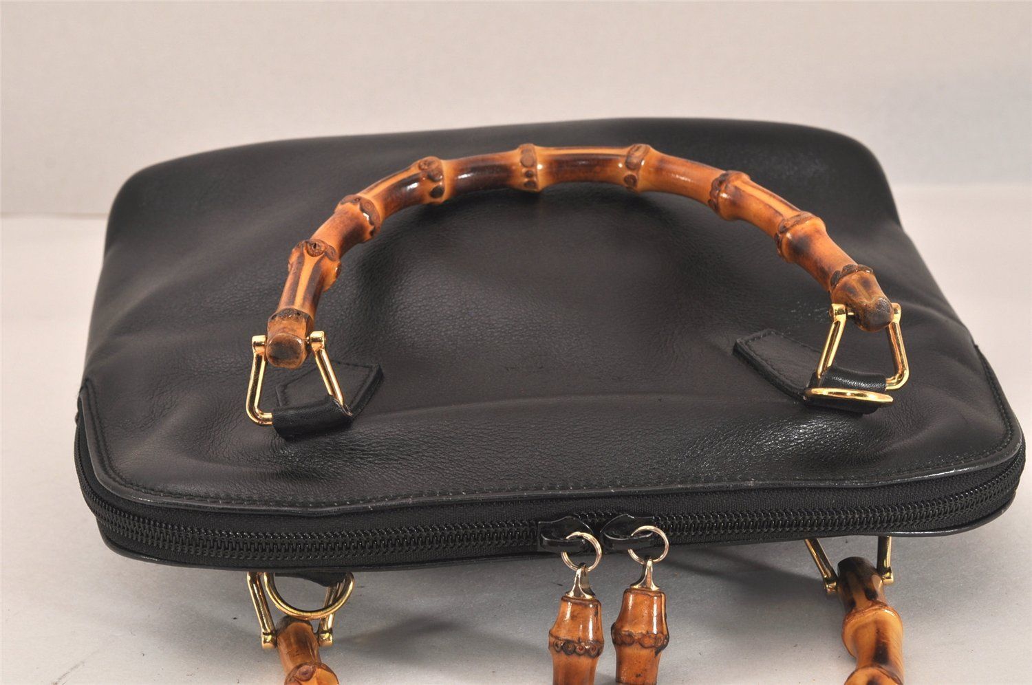 GUCCI  グッチ　ヴィンテージ   バンブー　網バッグ GUCCI グッチ ヴィンテージ バンブー ショルダーハンドバッグ