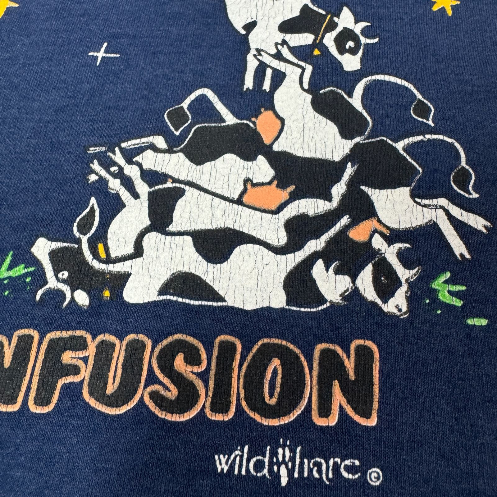 【ゴア】アートプリント Uネック 半袖Tシャツ Sサイズ ヴィンテージa2497 20220802-3520-r2awd4.jpg