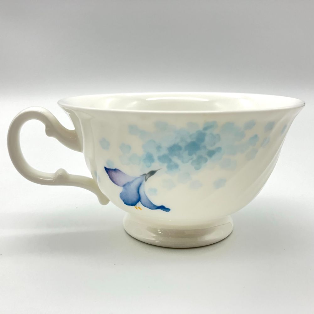 ノリタケ NORITAKE カップ＆ソーサー 花柄 桜 青9901/1 ピンク9901/2 計2客セット ボーンチャイナ  Noritake-N刻印【中古】