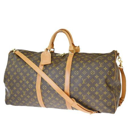 送料無料 【中古】 ルイヴィトン LOUIS VUITTON キーポル バンドリエール 60 ボストンバッグ ハンド ショルダー 2WAY モノグラム M41412 70EY602