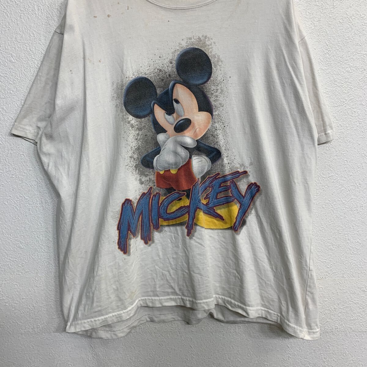 Disney styre 半袖 プリント Tシャツ XLサイズ ディズニーストア ミッキー ホワイト コットン 古着卸 アメリカ仕入 t2407-3960