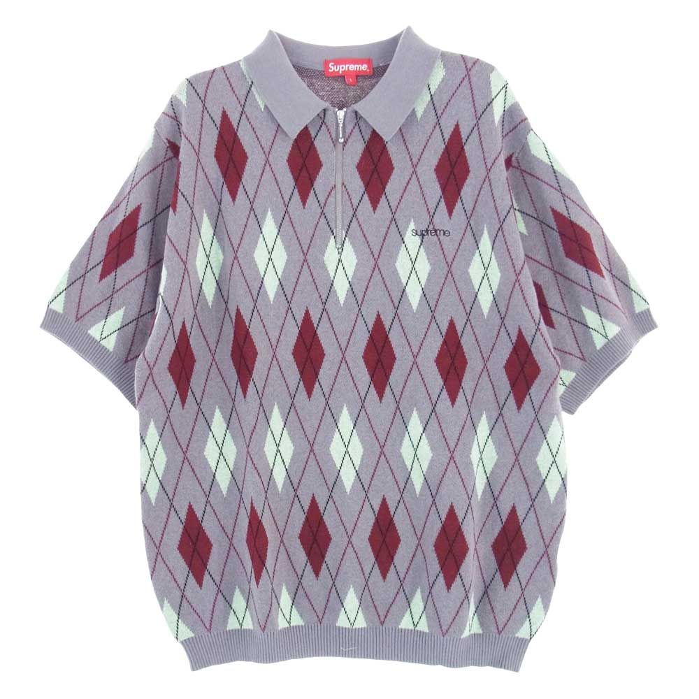 Supreme シュプリーム ポロシャツ AW Argyle Zip Polo アーガイル 柄