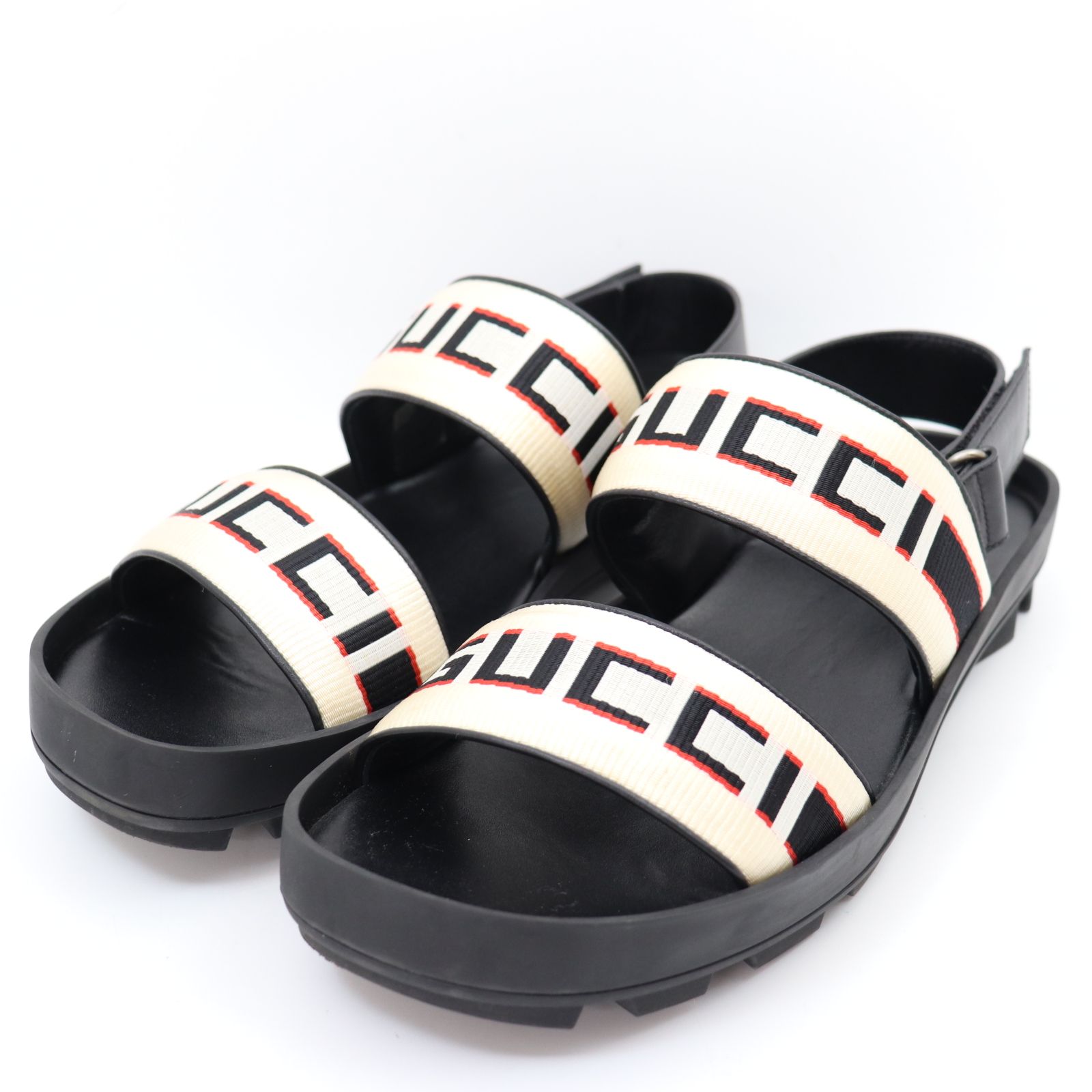 ITDH25G8720B GUCCI グッチ ストライプ ストラップ ロゴ サンダル  