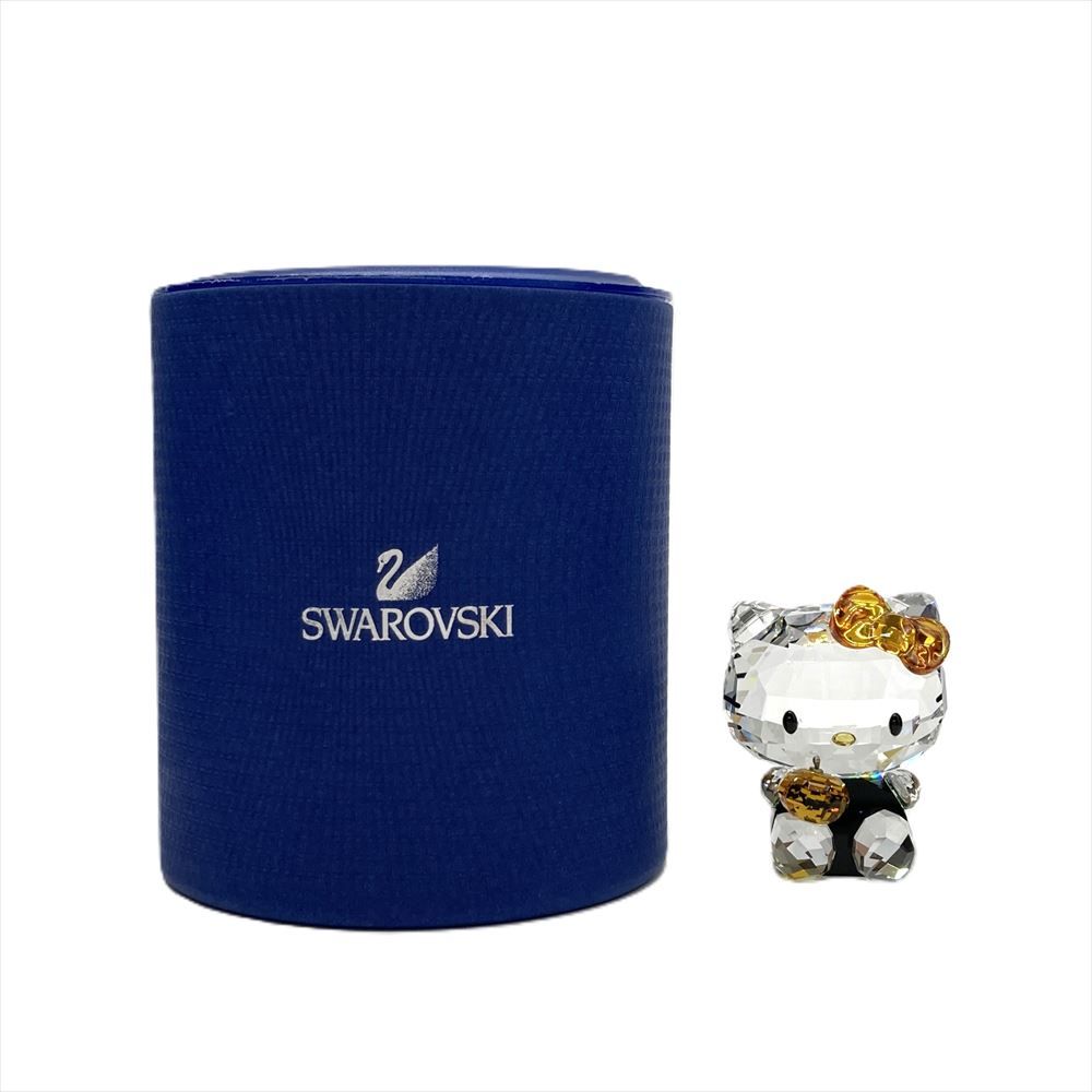 SWAROVSKI - スワロフスキー SWAROVSKI ハローキティ ハロウィーン オブジェ 置物 1191918 クリア クリスタル サンリオ【中古】 スワロフスキー SWAROVSKI ハローキティ ハロウィーン オブジェ