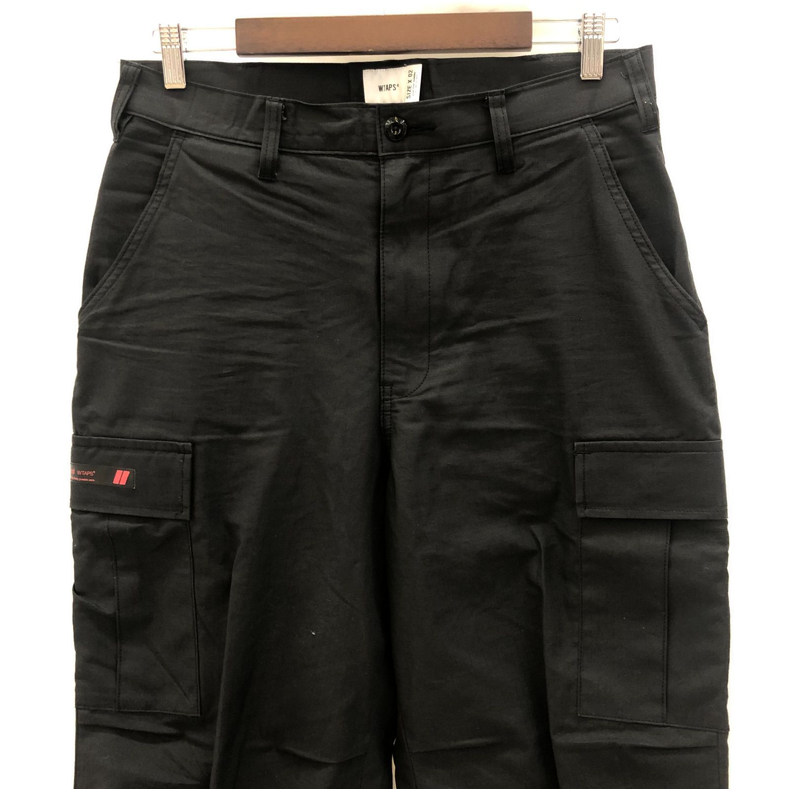 み*ー様 wtaps ブラック ショートパンツ WTAPS 24AW MILT9601 TROUSERS COTTON. RIPSTOP BLACK 02 ダブル