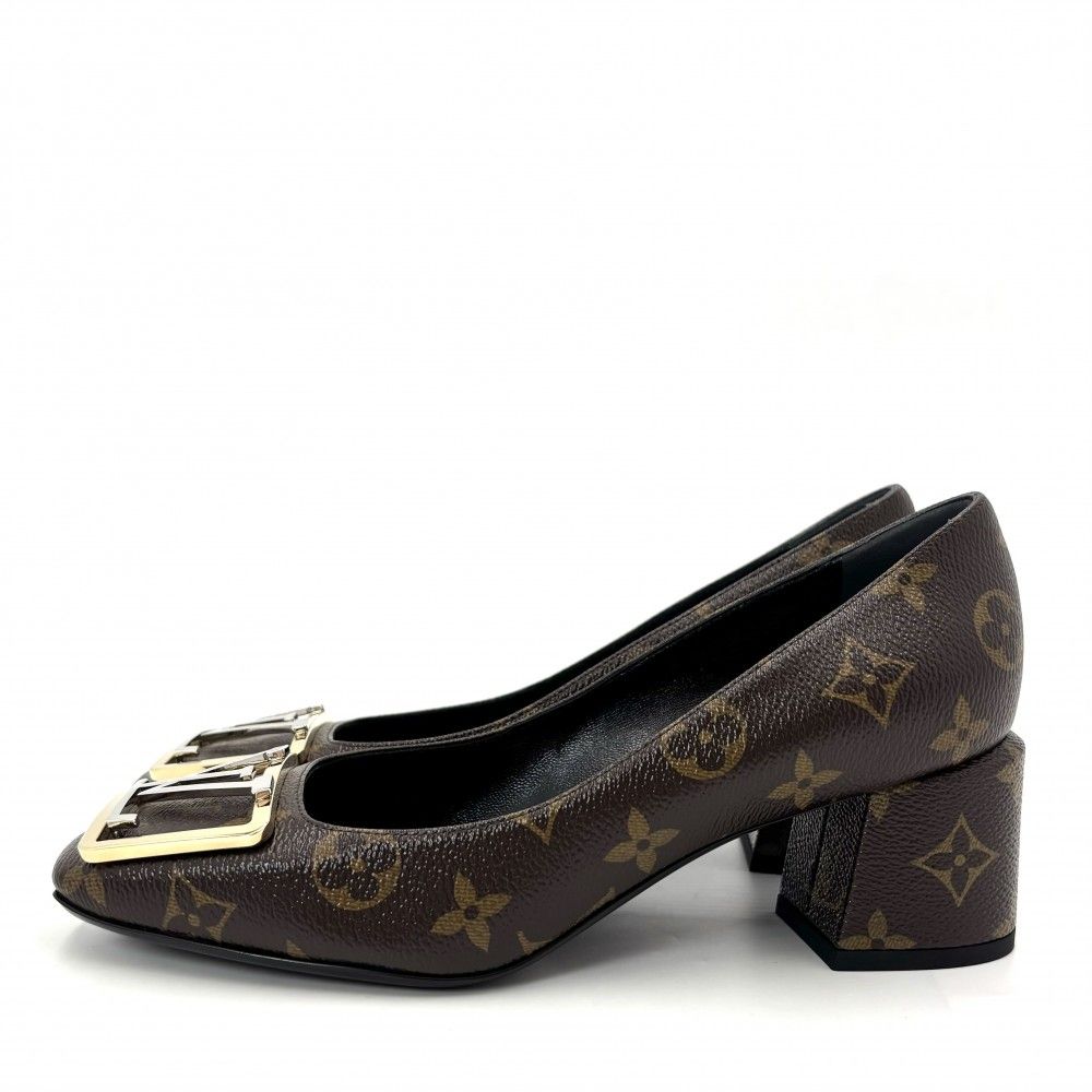 【美品】ルイヴィトン　マドレーヌ・ライン　パンプス　サークルロゴ　LV ルイヴィトン LOUIS VUITTON LVサークル マドレーヌライン パンプス