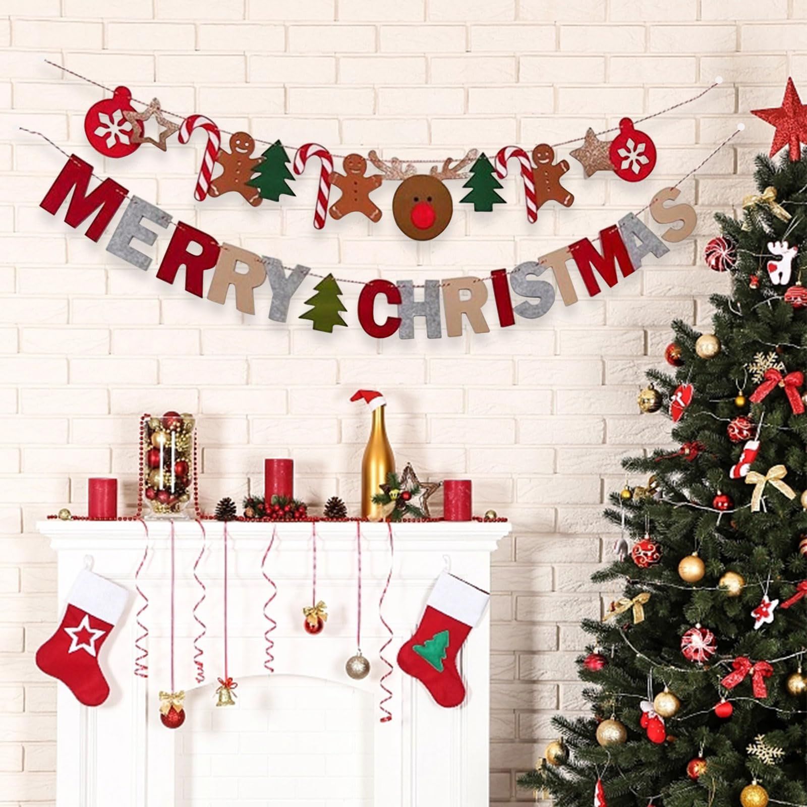 大型 ビンテージ メリークリスマス ヤードサイン バナー ユニークな