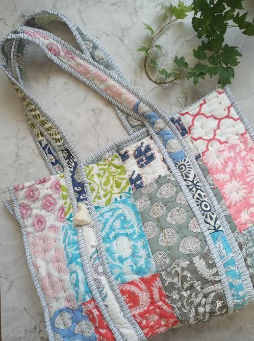 カンタキルト パッチワーク キルト ハンドメイド トートバッグ