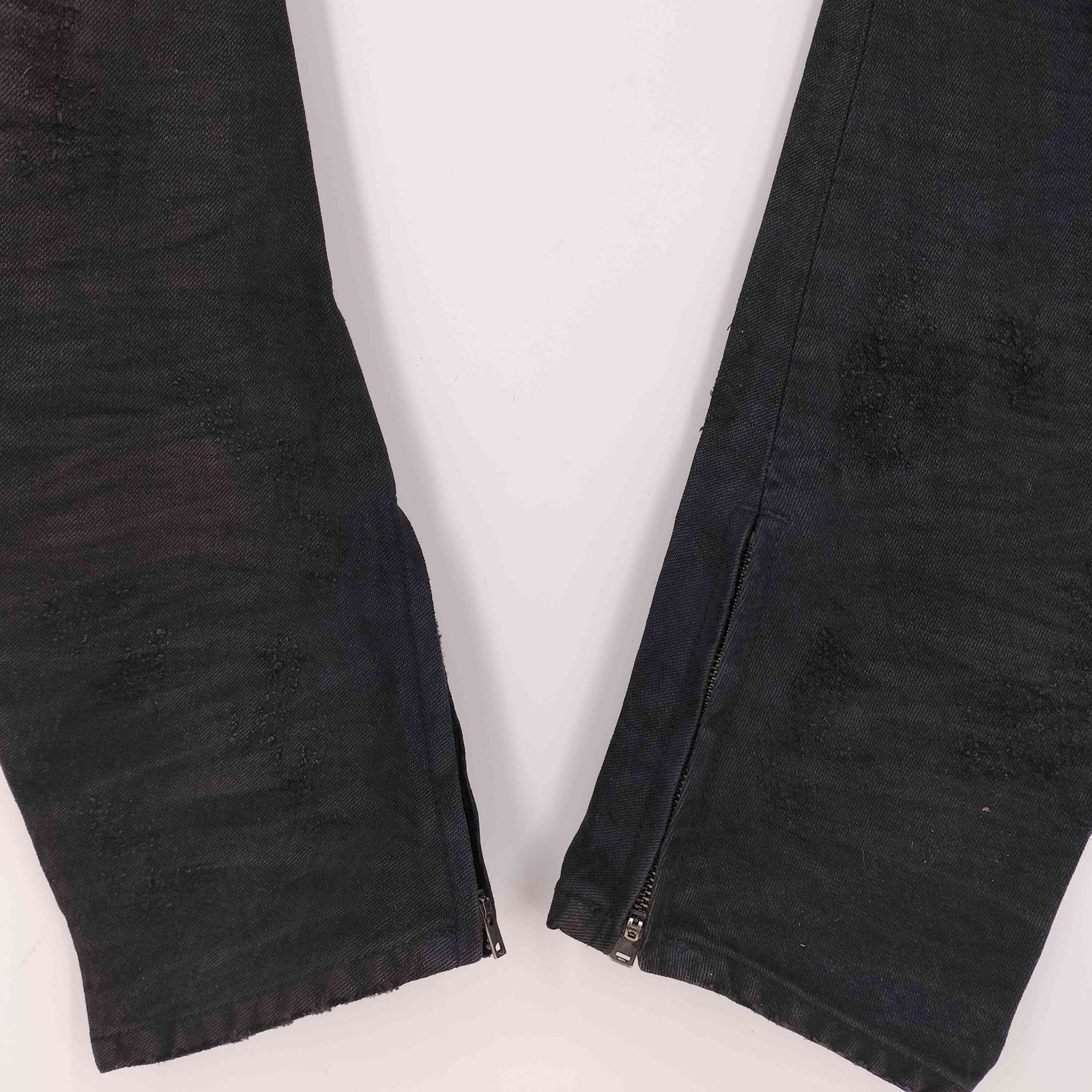 ジョニーウルフ JOHNNY WOLF コーティング 裾ジップ スキニーデニム