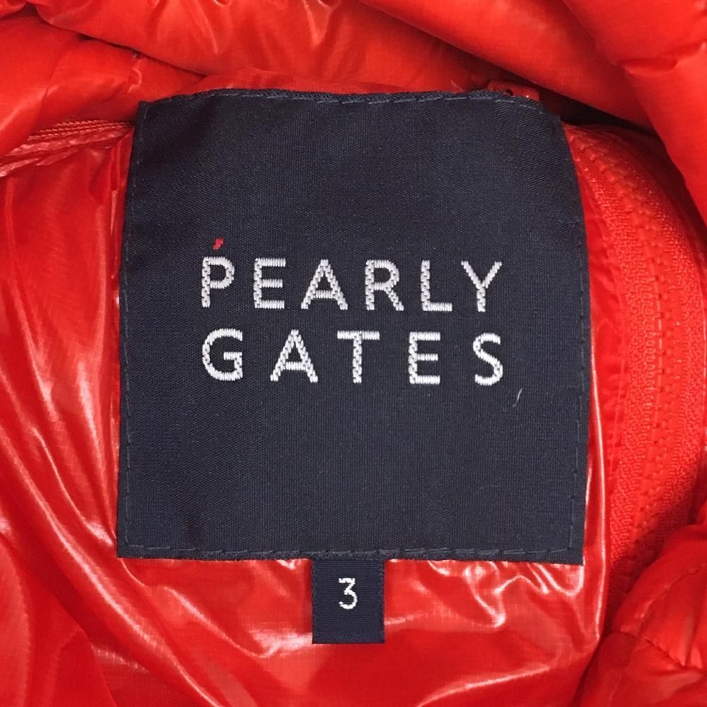 低価格！ パーリーゲイツ 2WAYダウンジャケット レッド 発熱性 制電性 収納袋付 袖着脱可 メンズ 3 S ゴルフウェア PEARLY GATES 豊富な商品を即検索。