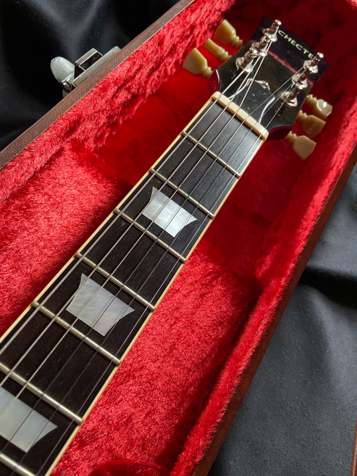 レスポールシェクタータイガーフレイムホンジュラスローズ指板1993年新品同様保管 レスポールシェクタータイガーフレイムホンジュラスローズ指板