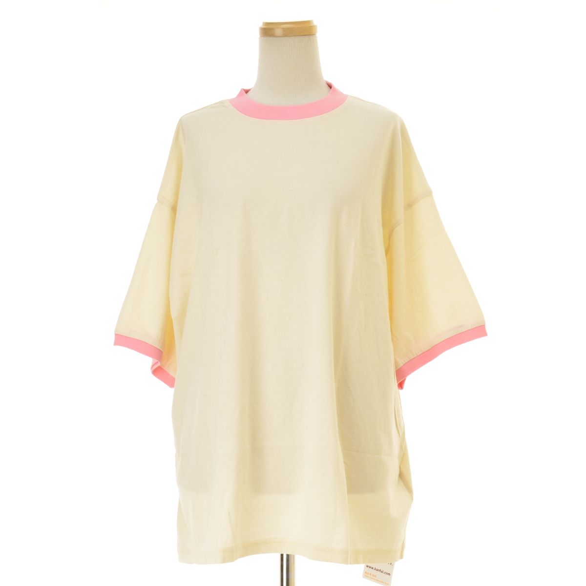 THE SHISHIKUI / シシクイ】BT2 オーバーサイズ トリム リンガー半袖T