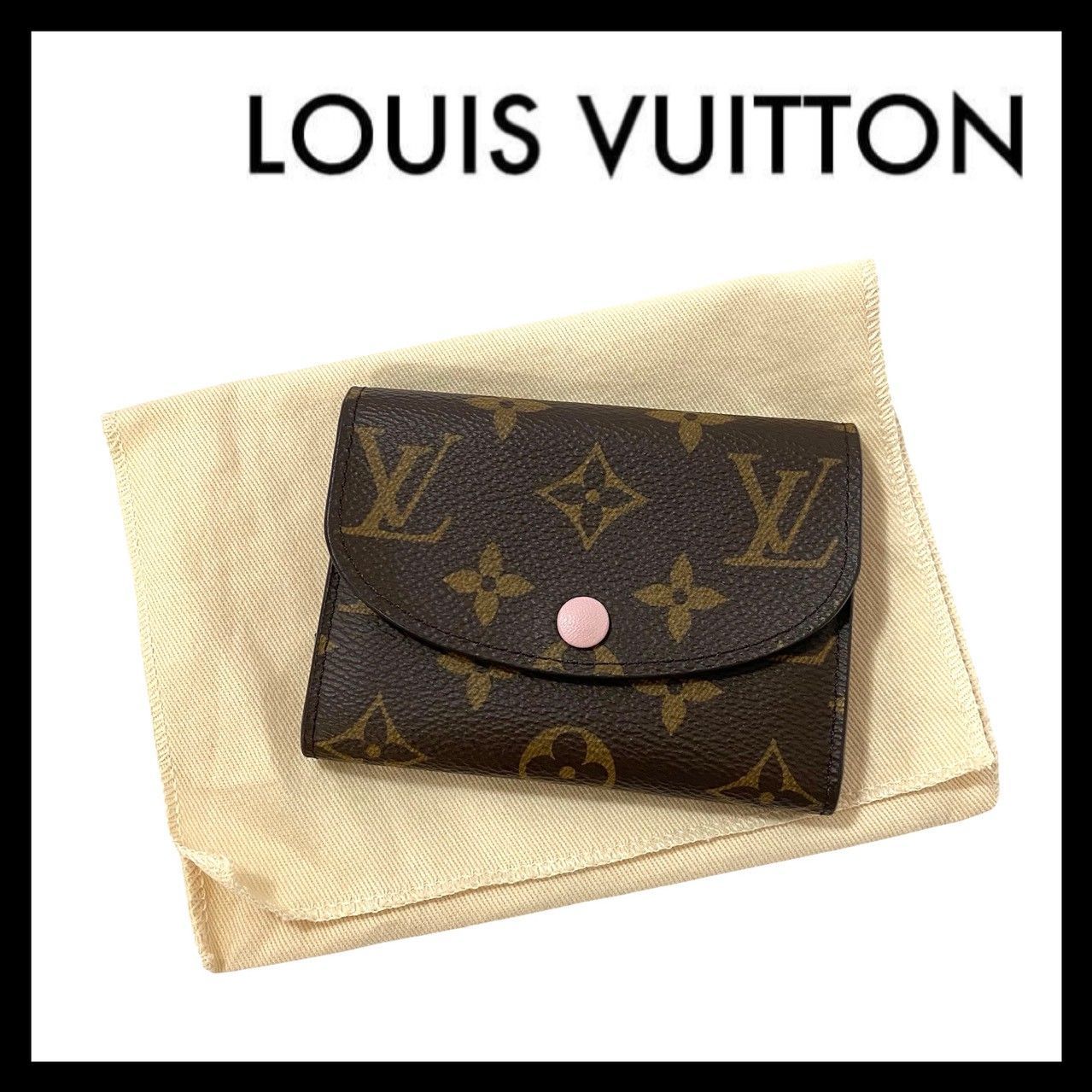 LOUIS VUITTON】ポルト モネ ロザリ モノグラム ローズバレリーヌ