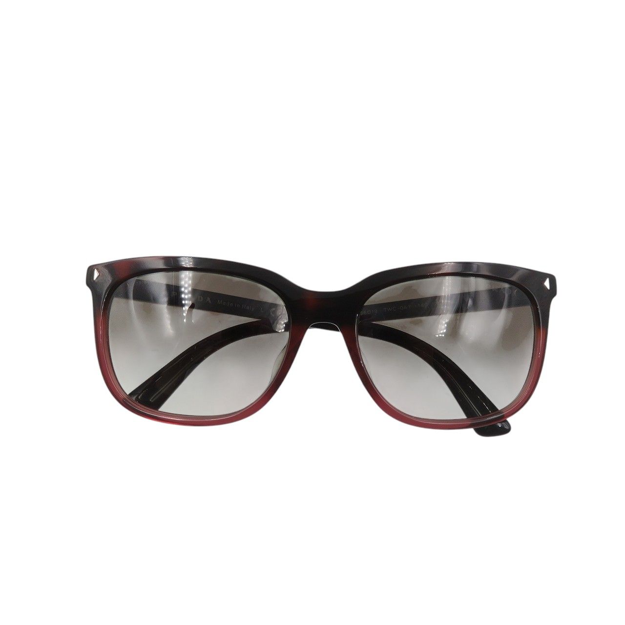 プラダ 12RF-TWC0A7-56 56□19 プラスチック ブラウン サングラス 0990 PRADA