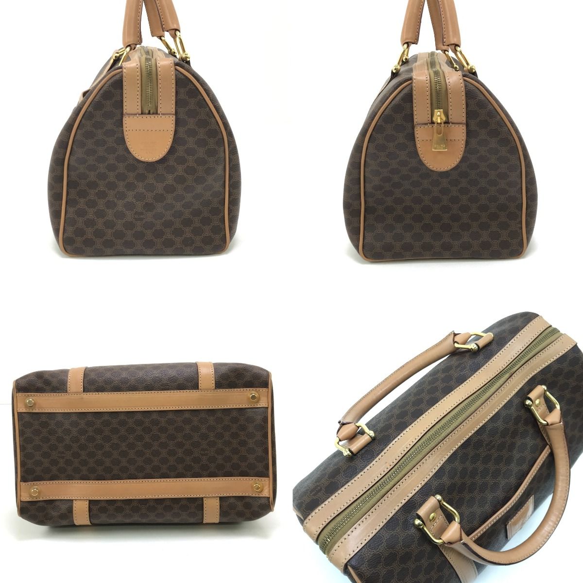 ボストンバッグ マカダム柄