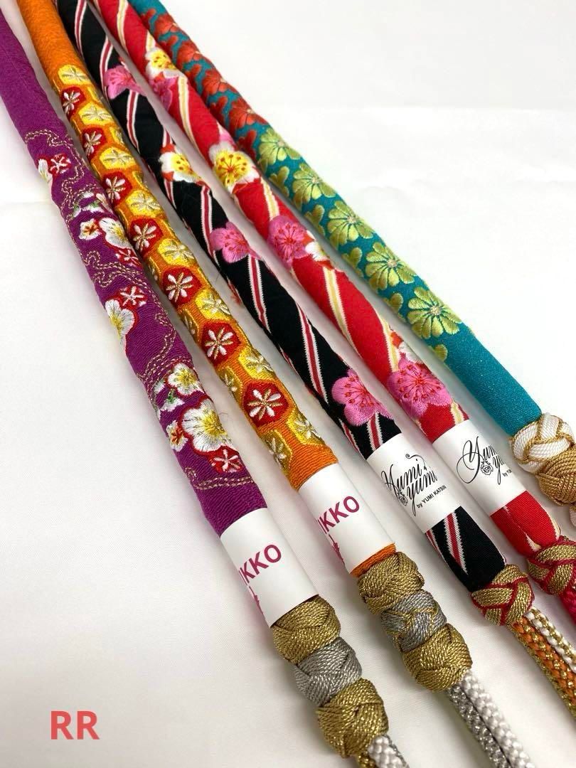 振袖用帯締め 丸ぐけ IKKO 桂由美 刺繍 5本おまとめ ♥品 正絹