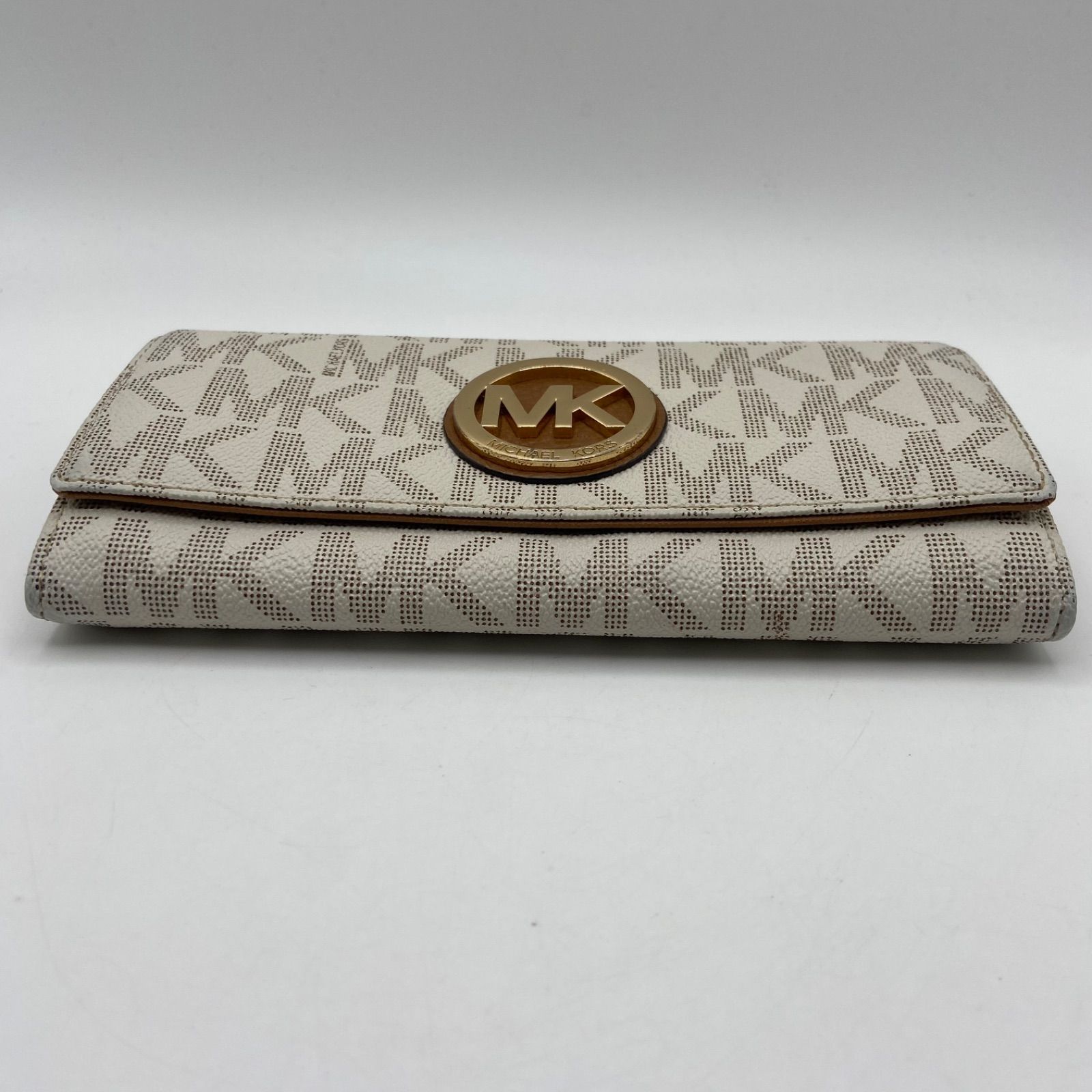 MICHAEL KORS マイケルコース 長財布 ホワイト MKロゴ モノグラム 