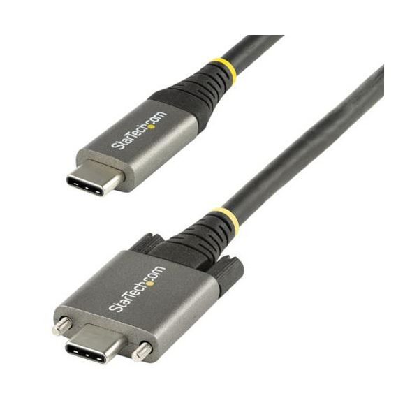 StarTech.com サイドロック付きUSB-Cケーブル 1m 10Gbps USB 3.1 3.2Gen1 100W 5A PD USB31CCSLKV1M 1本