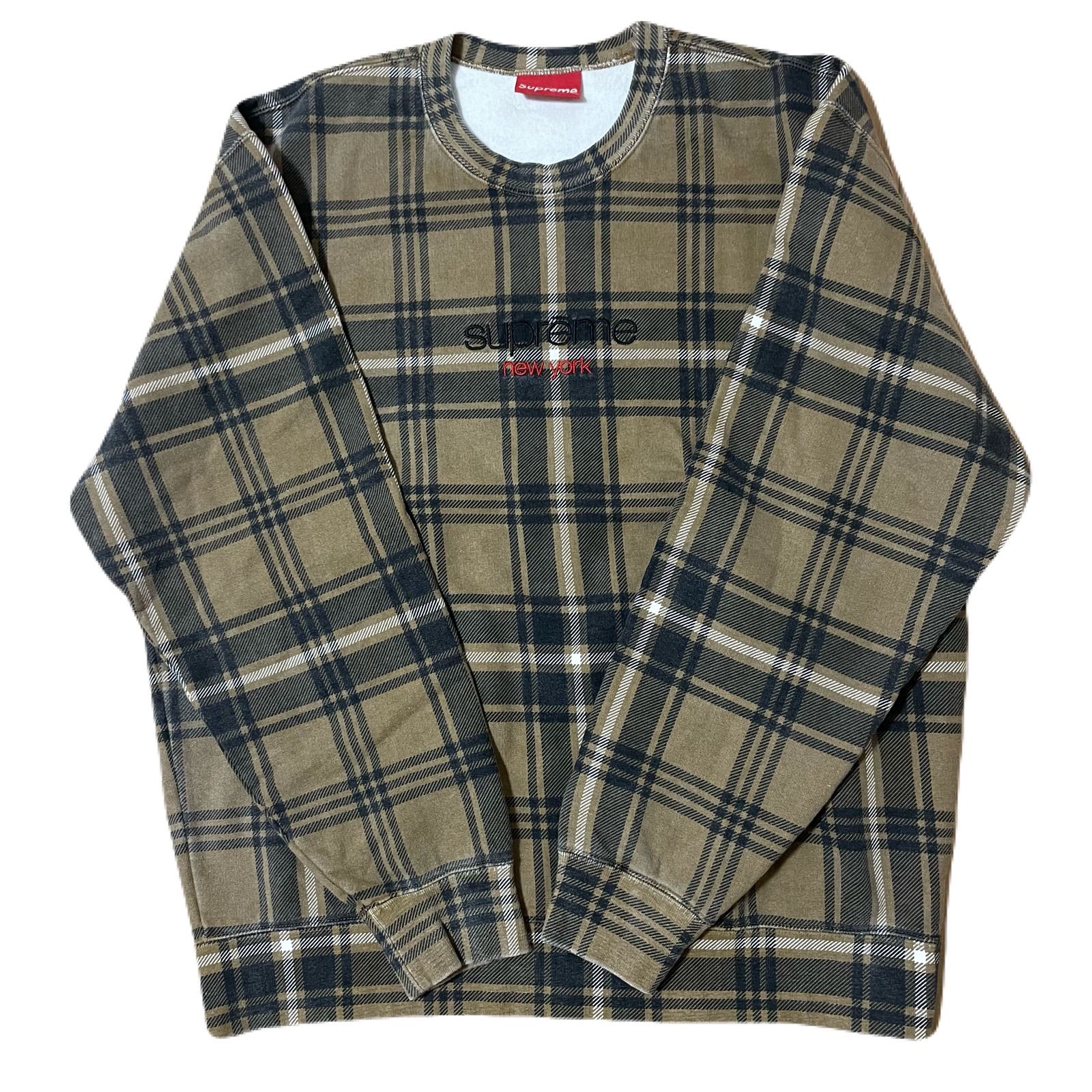 Supreme 21ss Plaid Crewneck - メルカリ