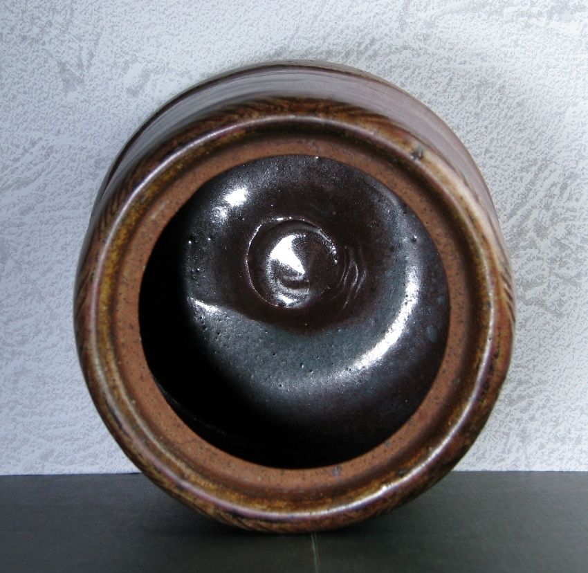 古陶磁 瀬戸焼 鉄釉水指 幅：19.7cm 木箱付 茶道具/24b047 - メルカリ