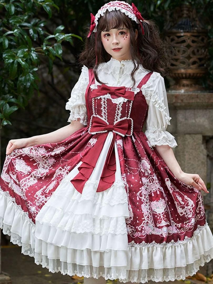 ロリータジャンパースカート♪お出かけ女子会に最適な華やかなクラシカルロリータ