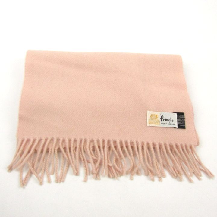 プリングル マフラー 無地 カシミヤ ロゴ スコットランド製 ブランド レディース ピンク Pringle